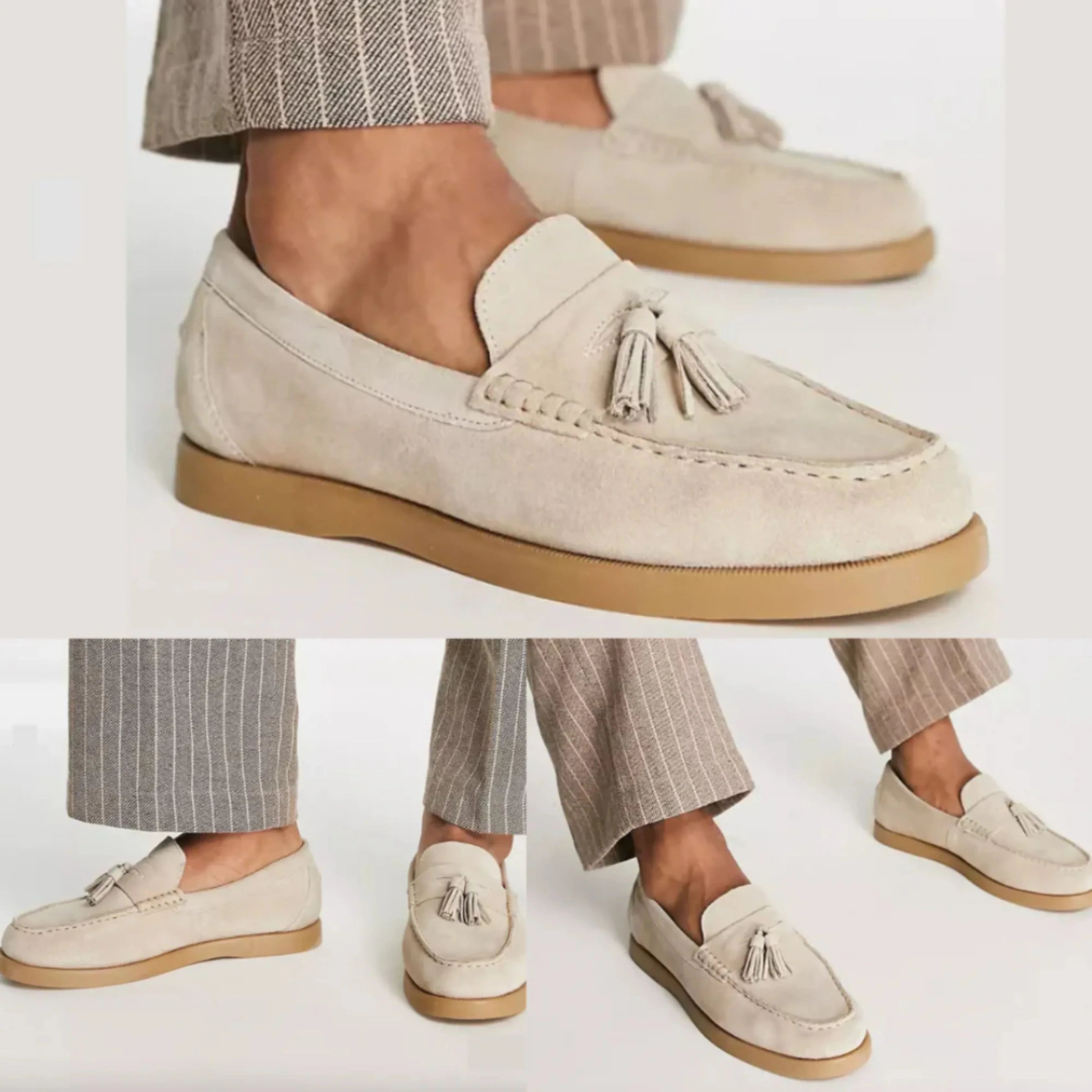 Beige Instappers Met Kwastjes | Navando
