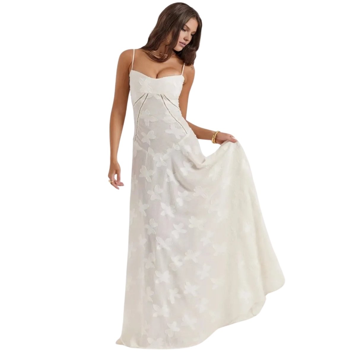 Betoverd | Lichtgewicht organza-jacquard galajurk met corset 1