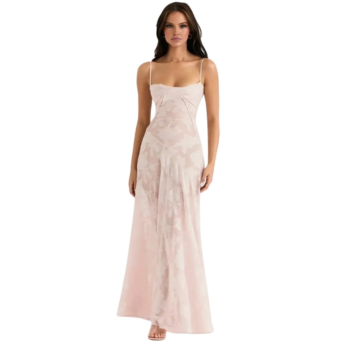 Betoverd | Lichtgewicht organza-jacquard galajurk met corset 7