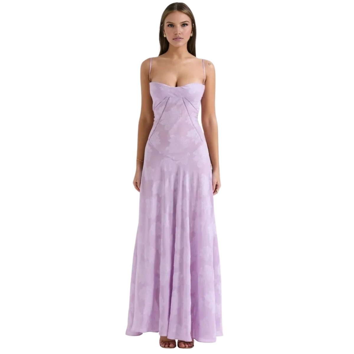 Betoverd | Lichtgewicht organza-jacquard galajurk met corset 9