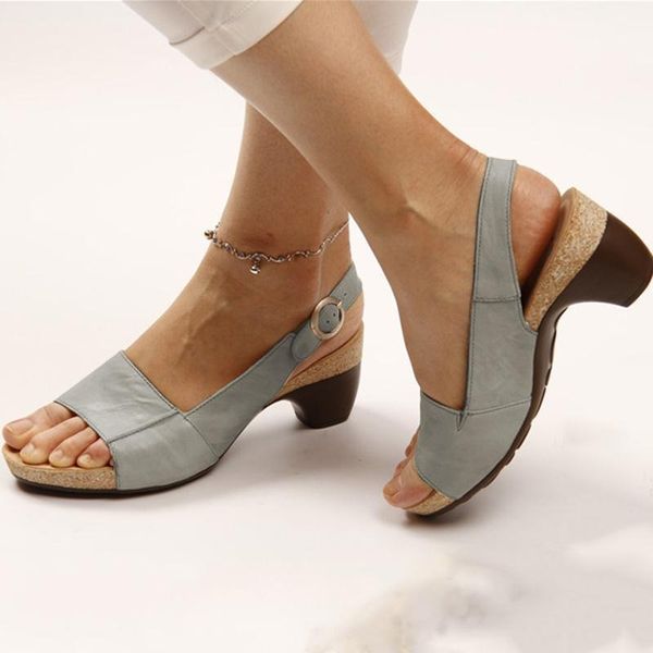 Blauwe Comfortabele Slingback Dames Sandalen | Navando 