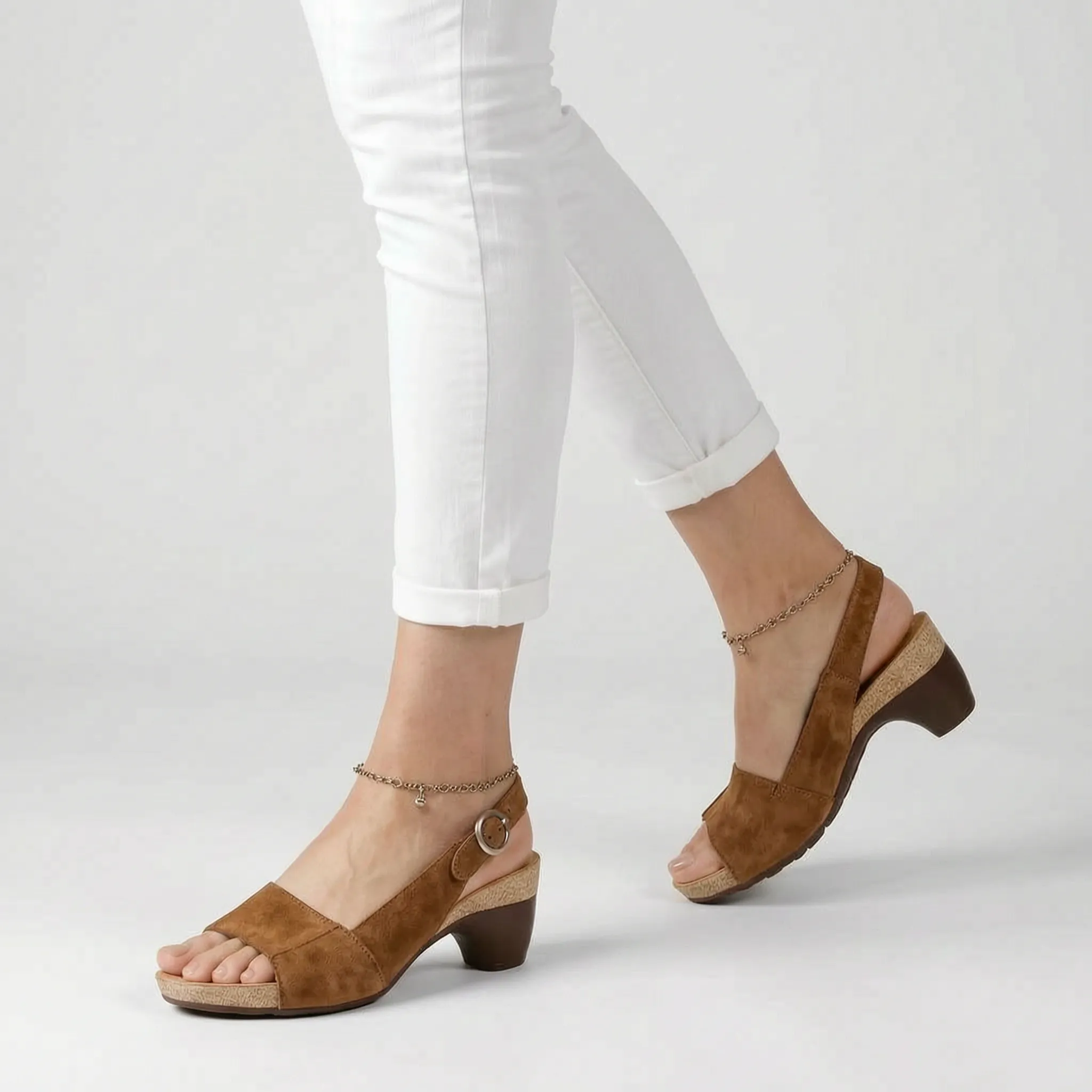 Blauwe Comfortabele Slingback Dames Sandalen | Navando 