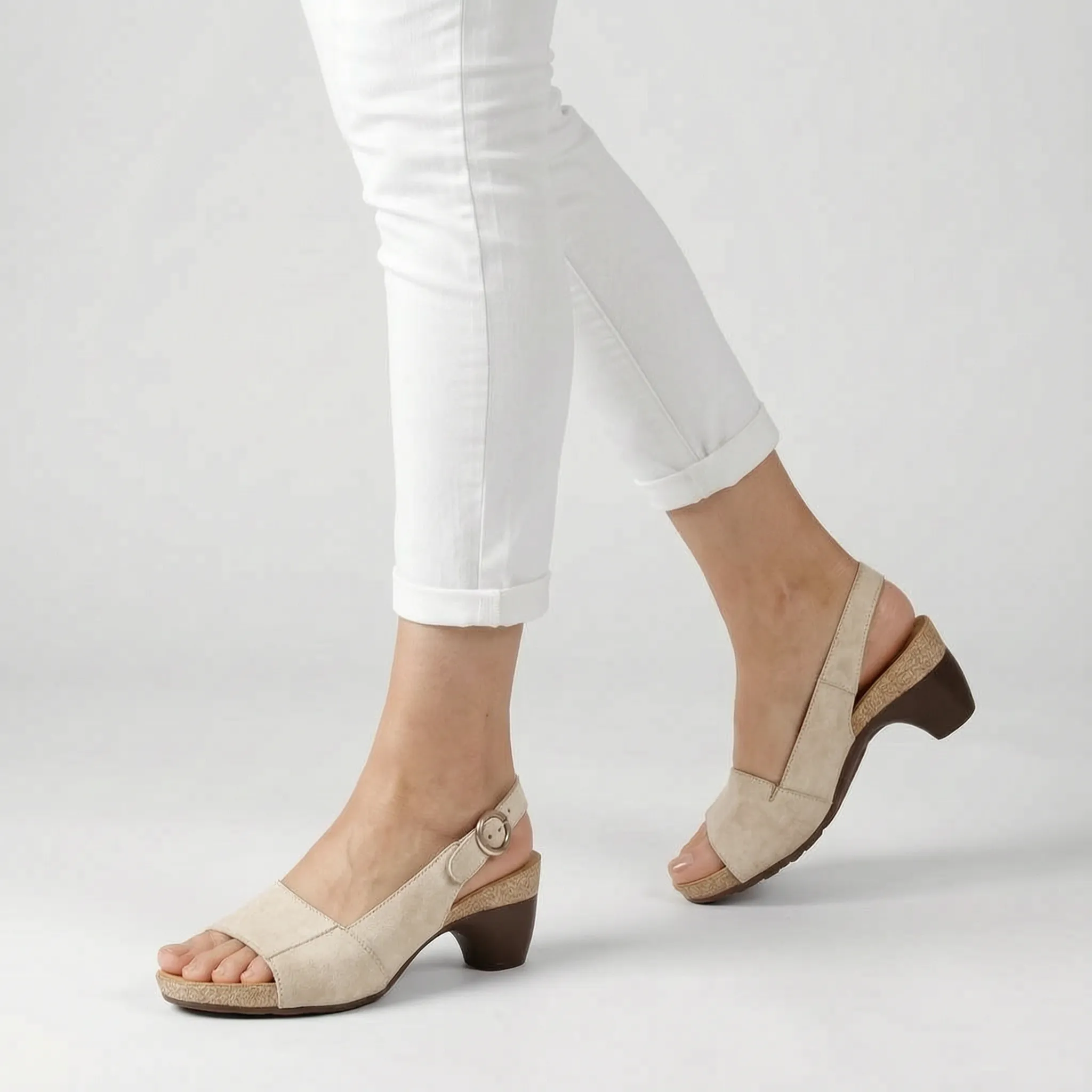 Blauwe Comfortabele Slingback Dames Sandalen | Navando 