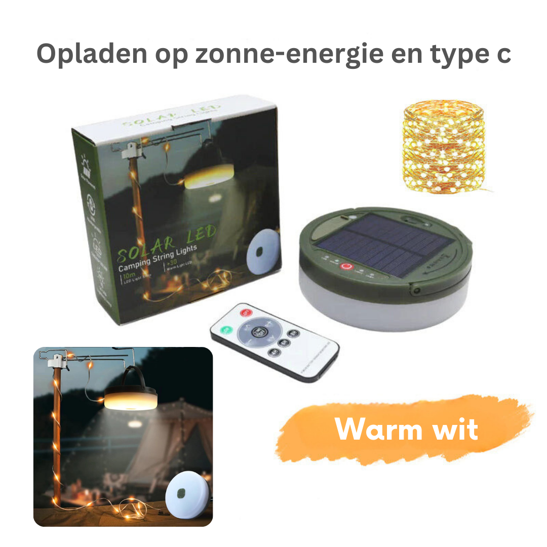 BrightNest | Draagbare zonne-energie buitenlamp met waterbestendigheid 6
