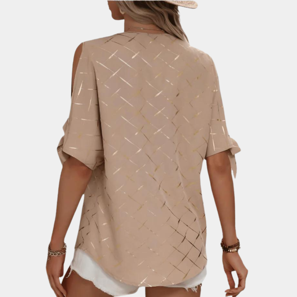 Jasmin - Damestop met Korte Mouw - Trendy en Comfortabele Top in Stijlvol Design voor Casual en Chique Outfits