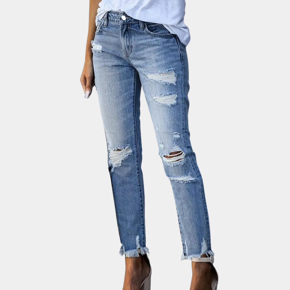 Sienna - Gescheurde Stretch Spijkerbroek Jeans voor Vrouwen