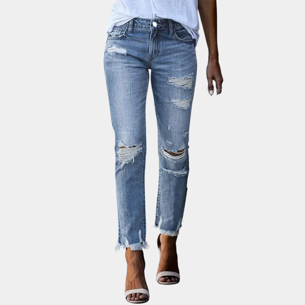 Sienna - Gescheurde Stretch Spijkerbroek Jeans voor Vrouwen