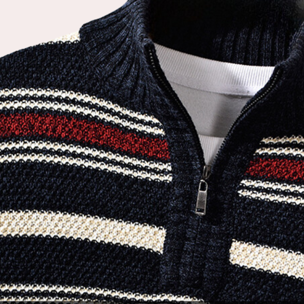 Ralph - Retro Gestreifter Herrenpullover für Männer