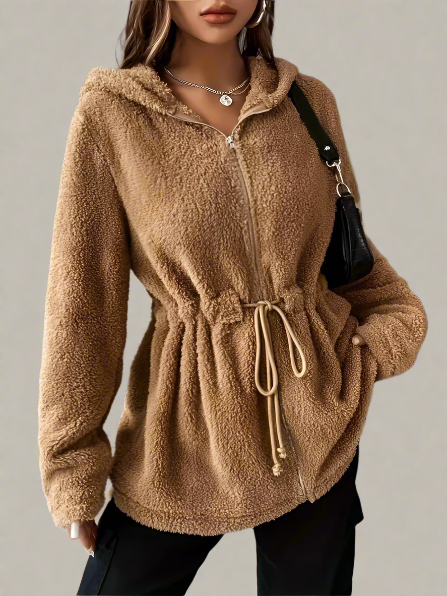 Trui_Hoodie_Dames_Fleece_Teddy_Capuchon_Rits_Victoria_Mae_Nederland_Belgie