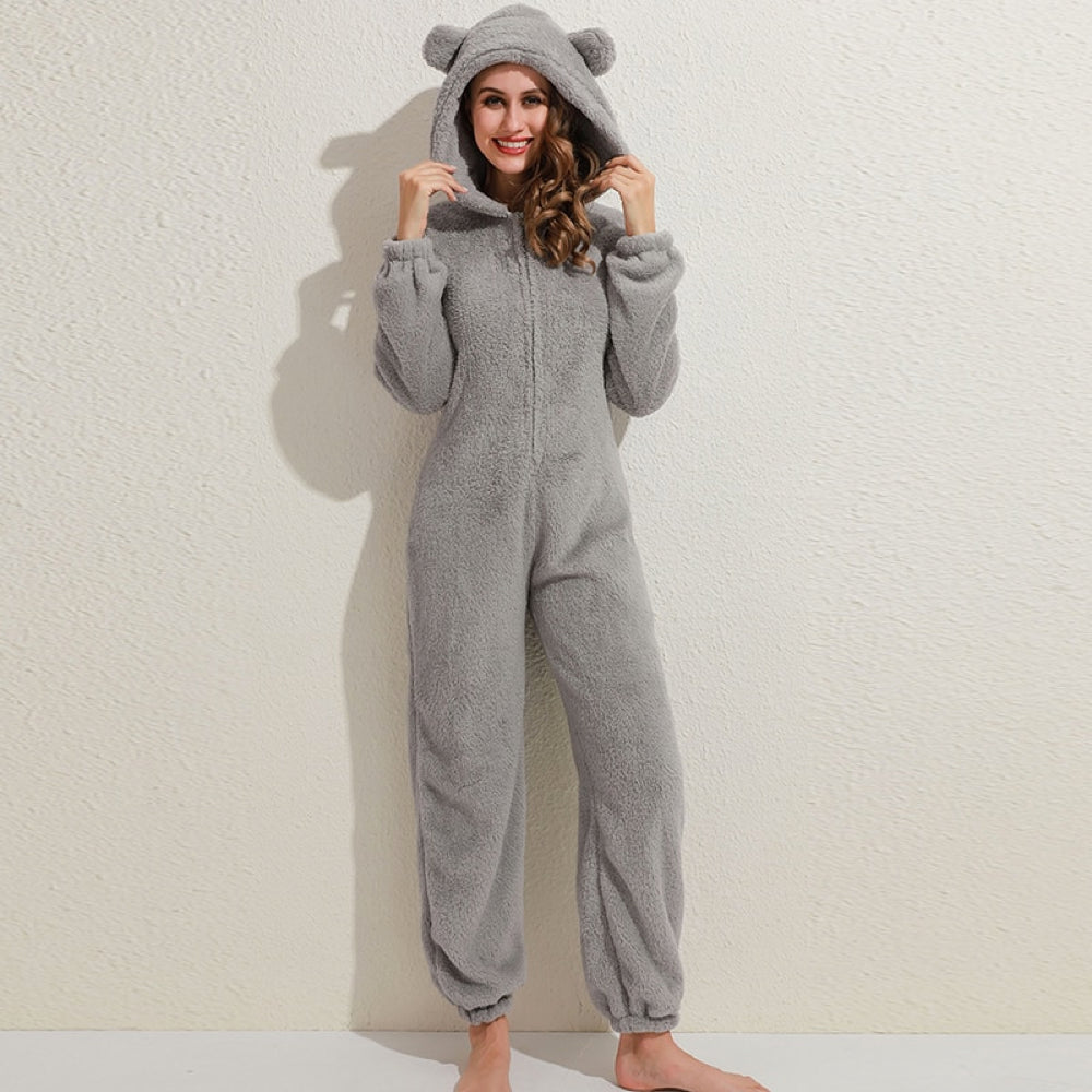 CUDDLECUB | Superzachte fleece onesie met berenoortjes 3