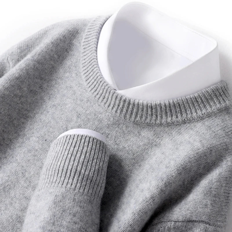 Cameron - Heren Merino Wollen Crewneck Sweater 13