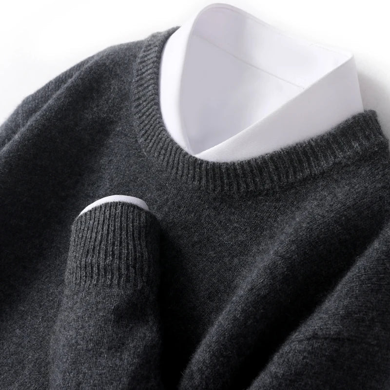 Cameron - Heren Merino Wollen Crewneck Sweater 17