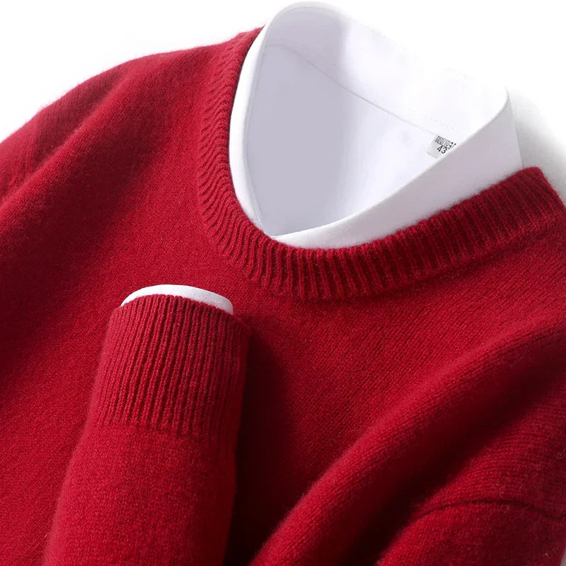Cameron - Heren Merino Wollen Crewneck Sweater 9