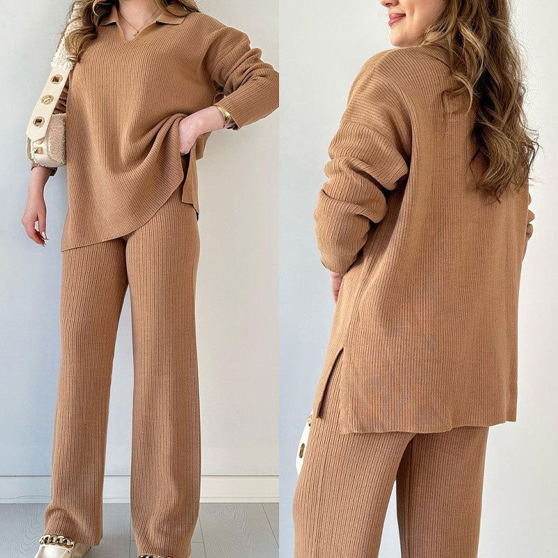Loungewear_Tweedelig_Gebreid_Trui_Broek_Comfortabel_Warm_Victoria_Mae