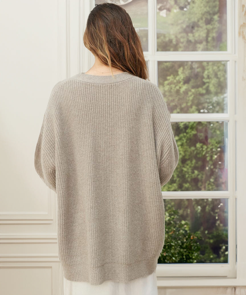Eleonora - Oversized Gebreide Cardigan met Knopen voor Dames