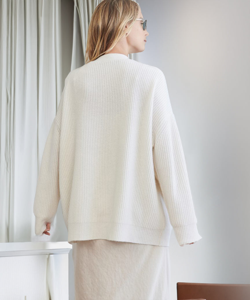 Eleonora - Oversized Gebreide Cardigan met Knopen voor Dames