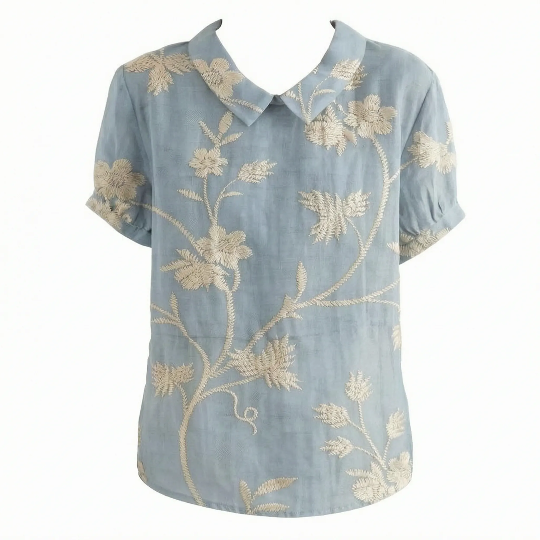 Casual Blouse Met Korte Mouwen | Navando 