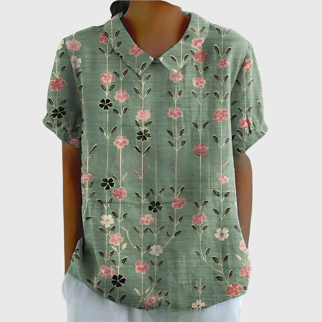 Casual Blouse Met Korte Mouwen | Navando 