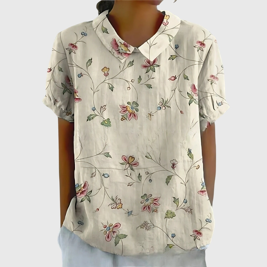 Casual Blouse Met Korte Mouwen | Navando 