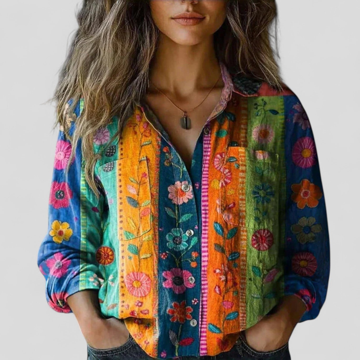 Casual Blouse Met Lange Mouwen | Navando