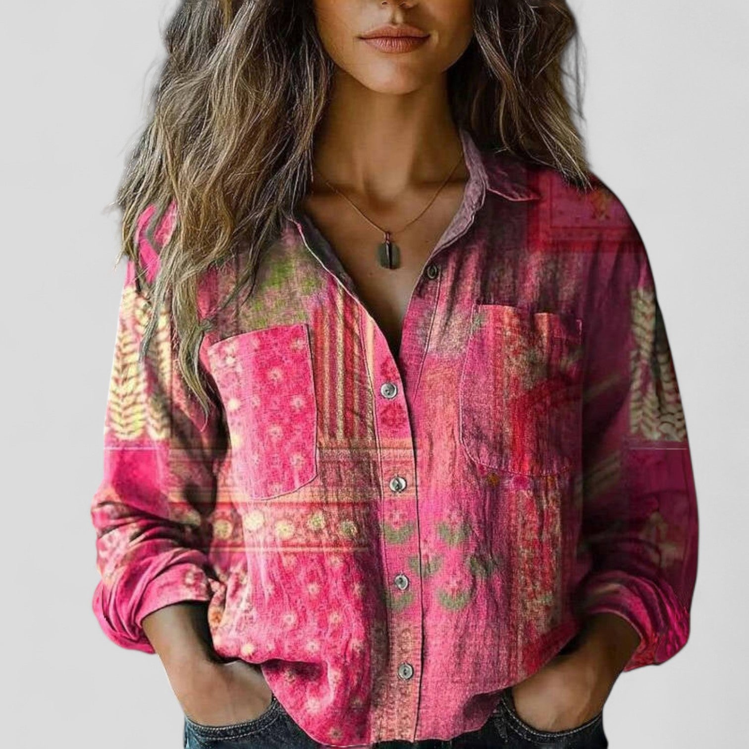 Casual Blouse Met Lange Mouwen | Navando