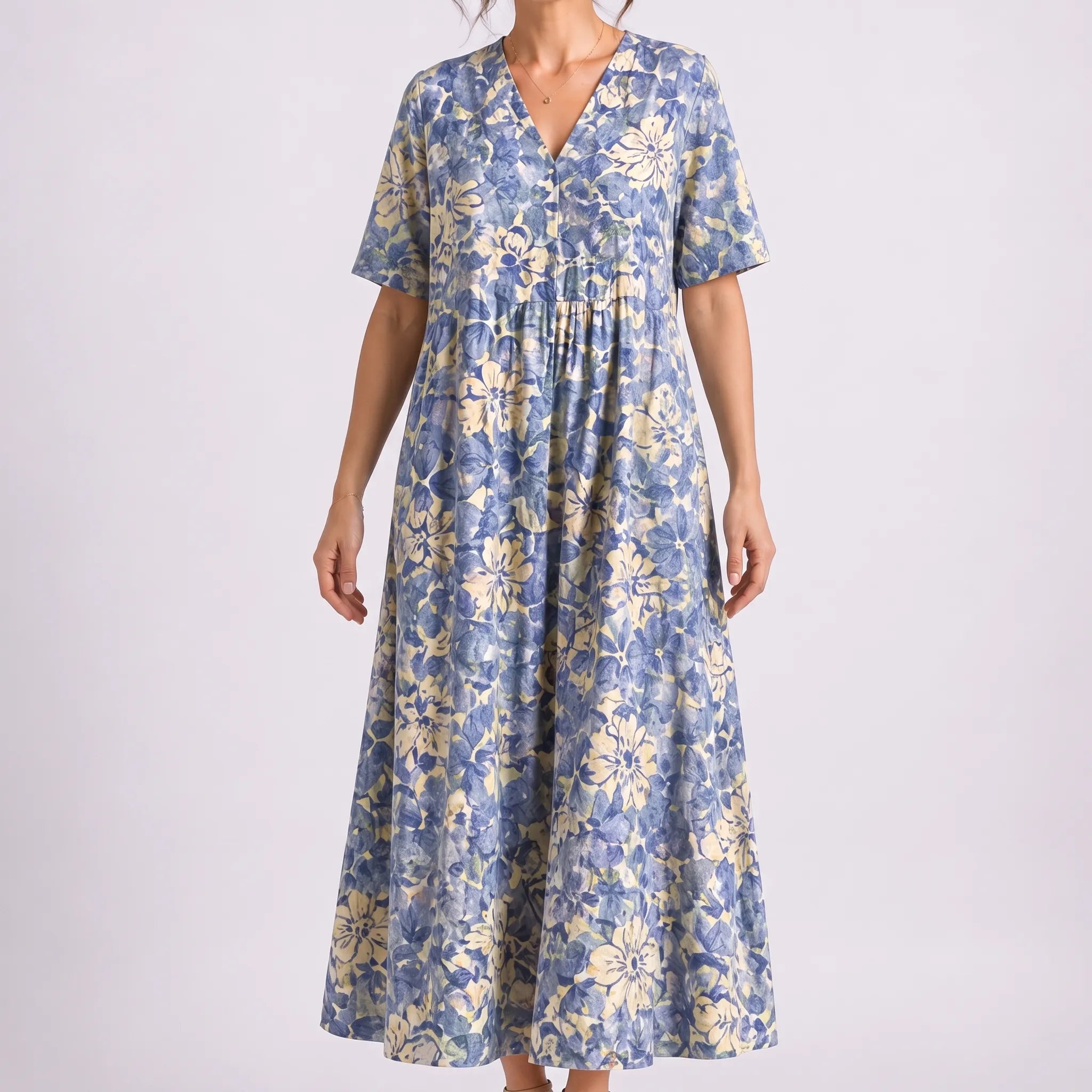 Casual Midi-Jurk Met Bloemenprint | Navando 
