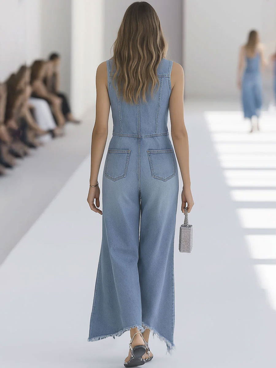 Casual Mouwloze Zomer Jumpsuit | Navando 