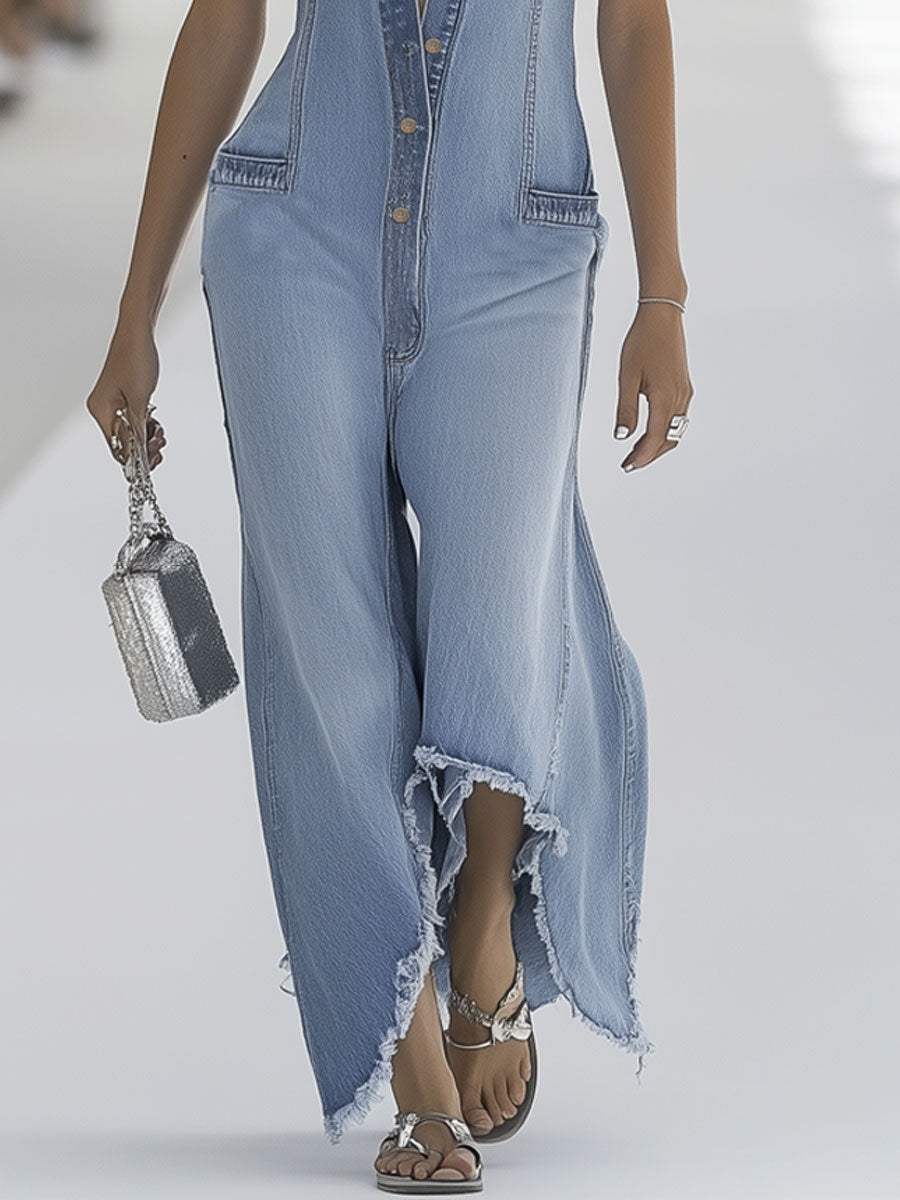 Casual Mouwloze Zomer Jumpsuit | Navando 