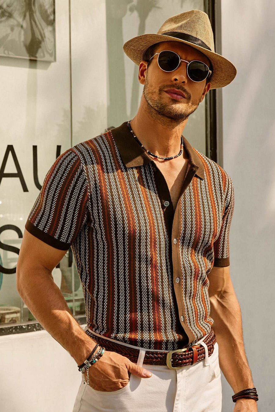 Casual Retro Poloshirt Met Korte Mouwen | Navando