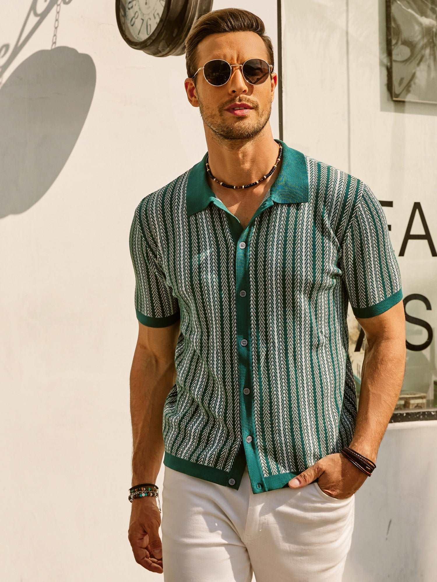 Casual Retro Poloshirt Met Korte Mouwen | Navando