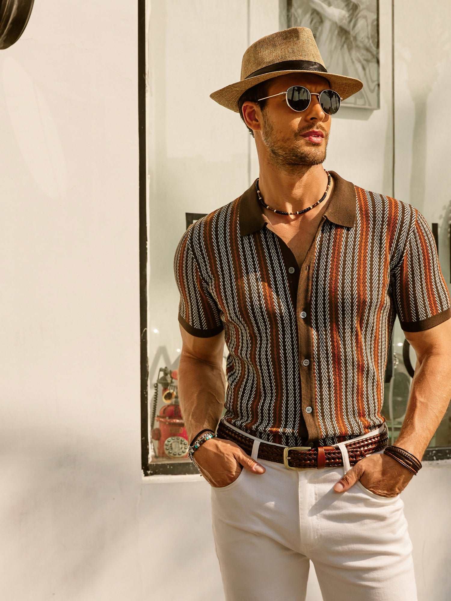 Casual Retro Poloshirt Met Korte Mouwen | Navando