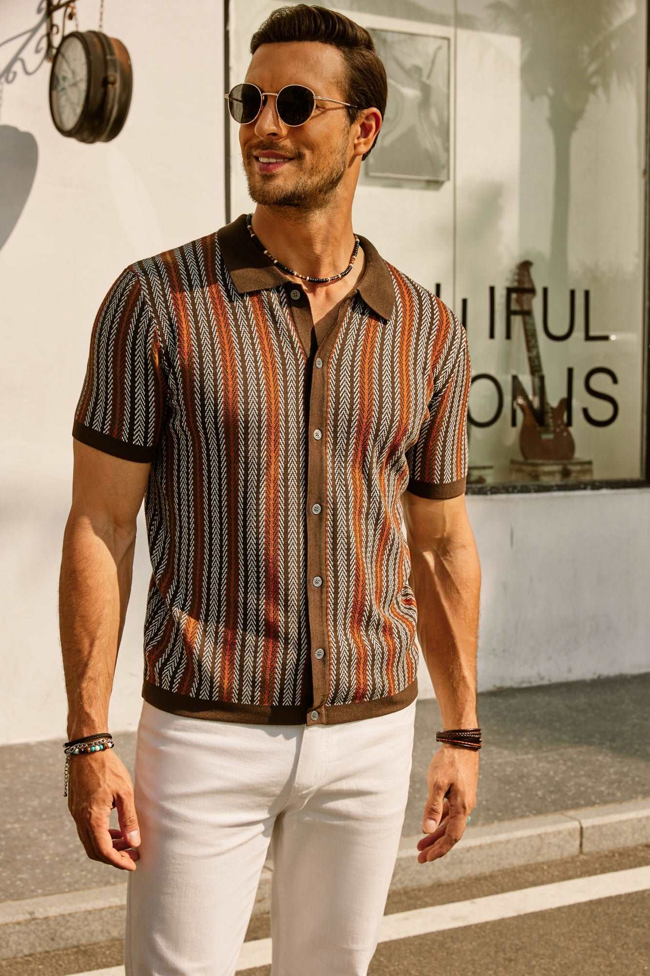 Casual Retro Poloshirt Met Korte Mouwen | Navando