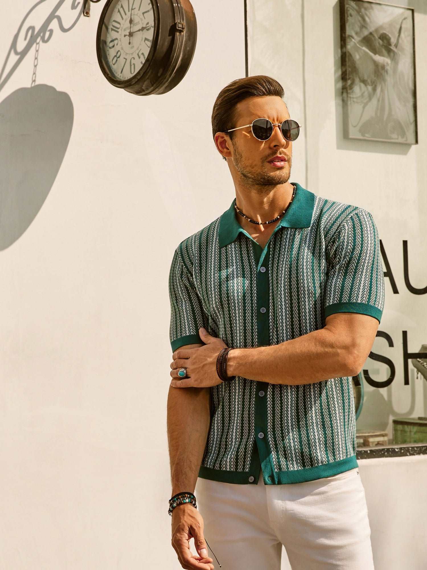 Casual Retro Poloshirt Met Korte Mouwen | Navando
