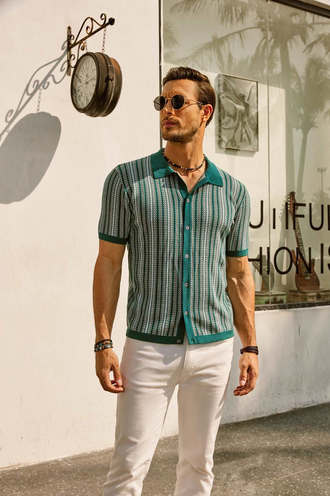Casual Retro Poloshirt Met Korte Mouwen | Navando