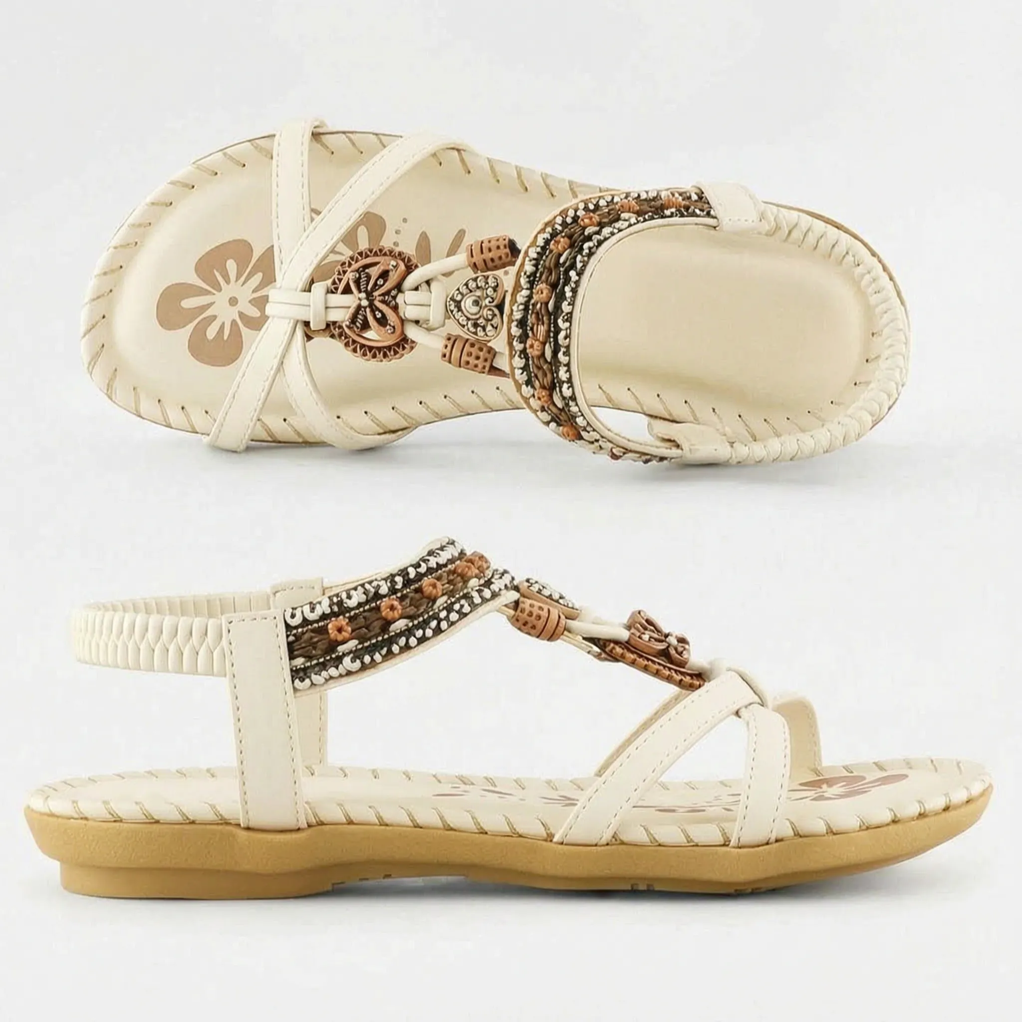 Casual Sandalen Met Elastische Hielband | Navando 