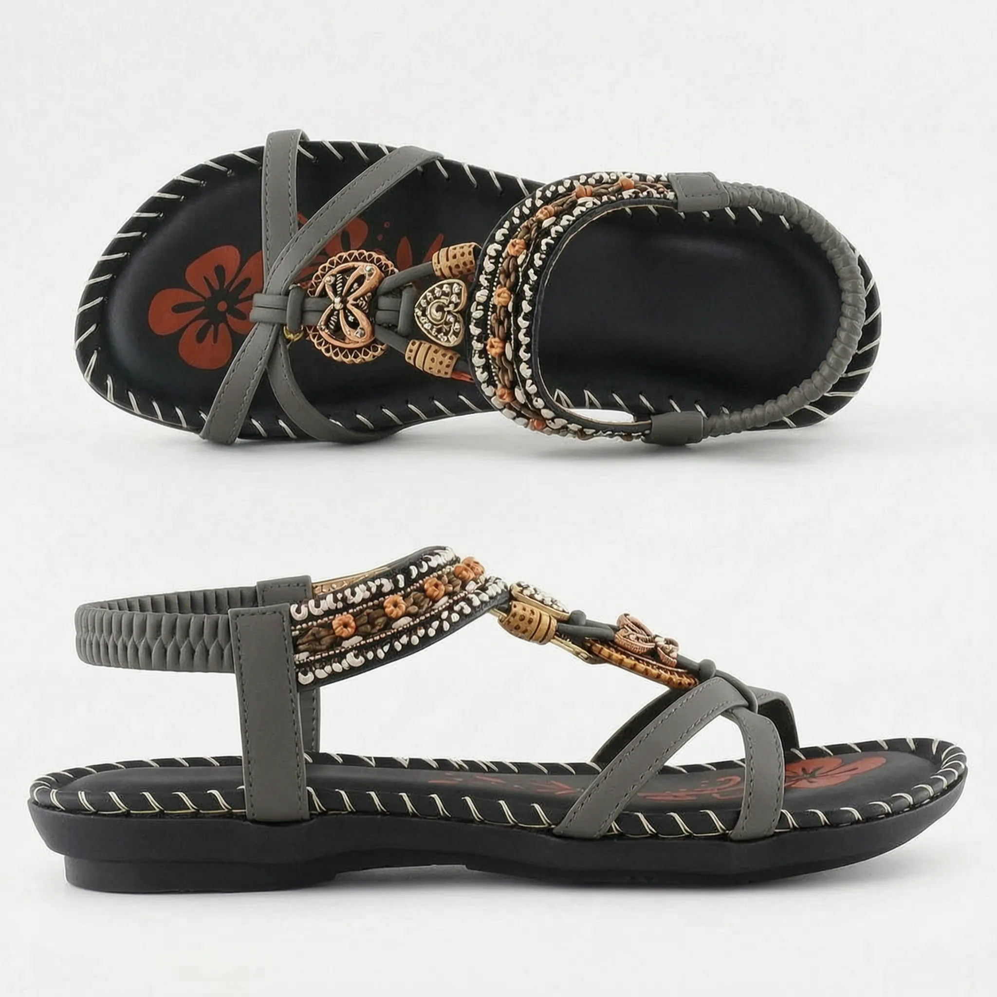 Casual Sandalen Met Elastische Hielband | Navando 