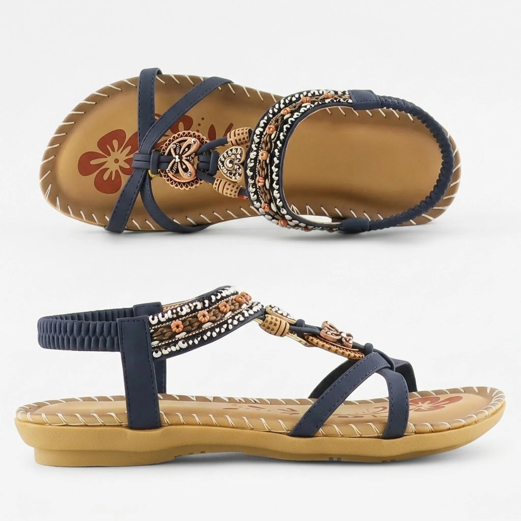 Casual Sandalen Met Elastische Hielband | Navando 