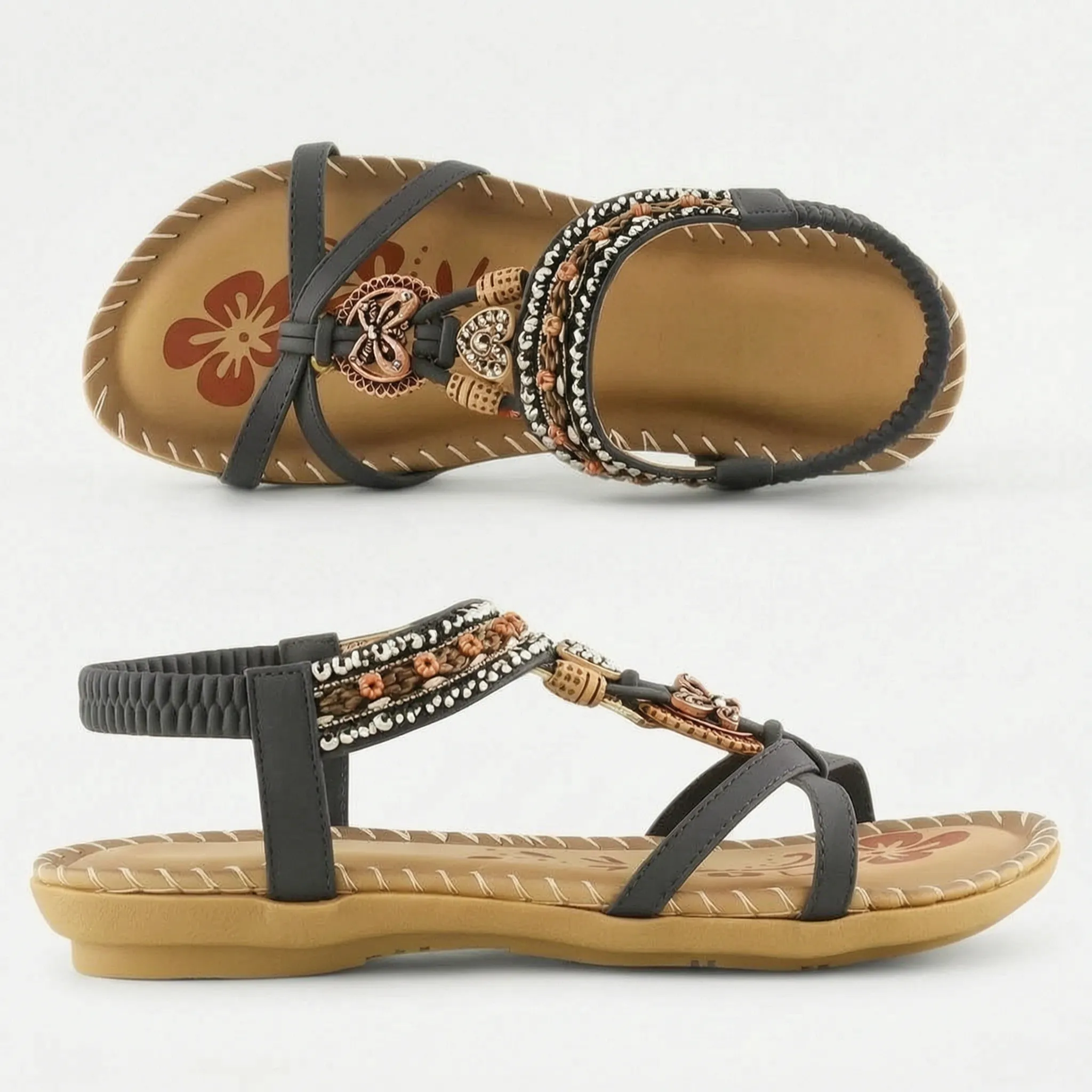 Casual Sandalen Met Elastische Hielband | Navando 