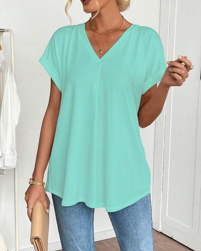 Casual T-Shirt Met Geplooide Achterkant | Navando 