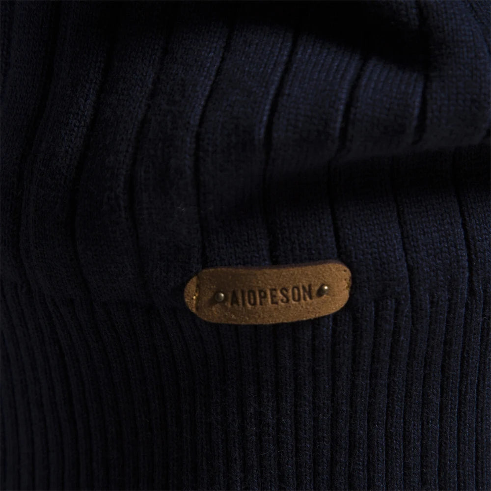 Casual | Rits pullover trui met staande kraag 5