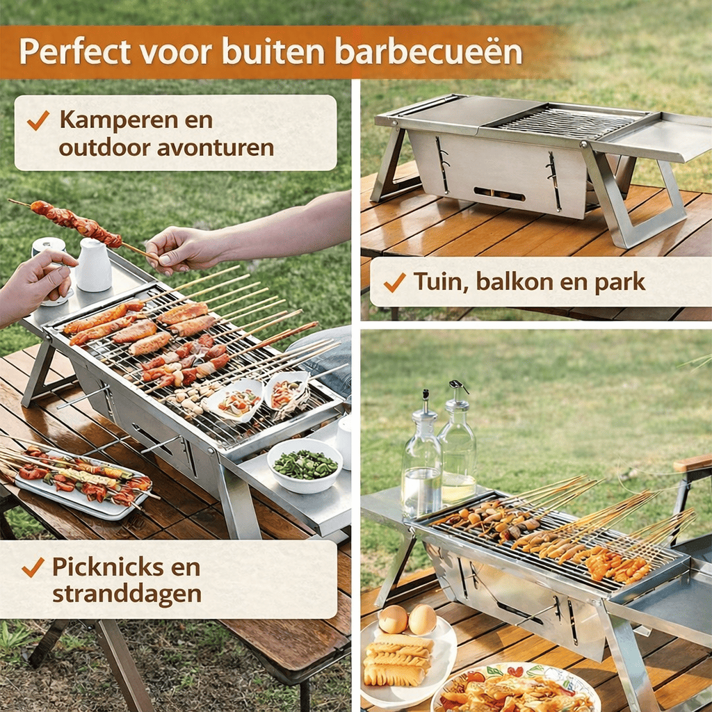 CompactGrill™ | Draagbare houtskool barbecue 3