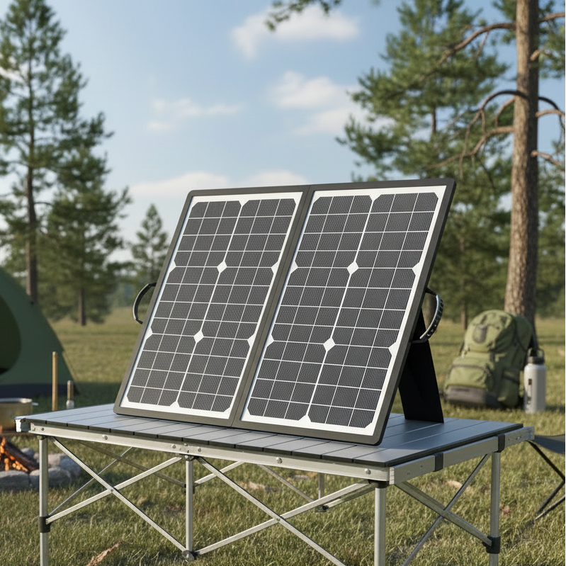 Compact Opvouwbaar Zonnepaneel Met Meerdere Poorten | Navando