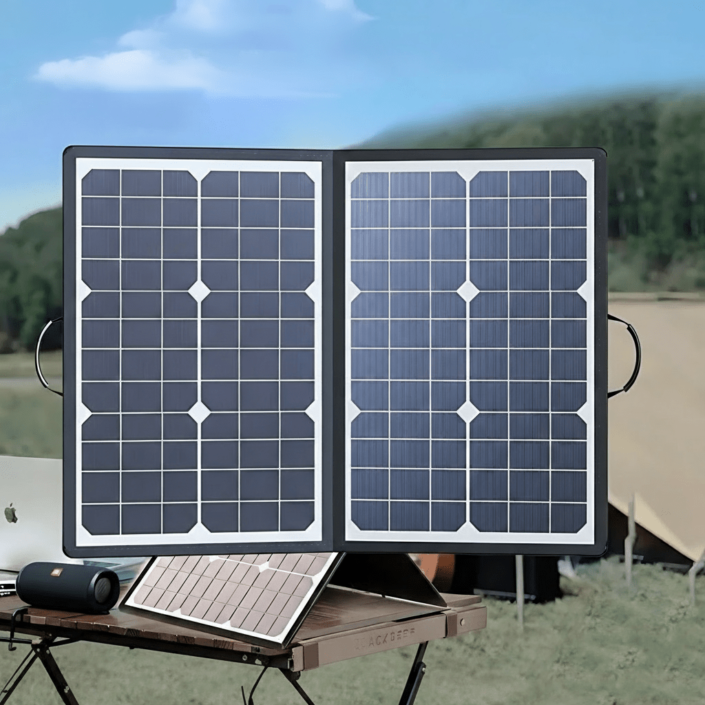 Compact Opvouwbaar Zonnepaneel Met Meerdere Poorten | Navando