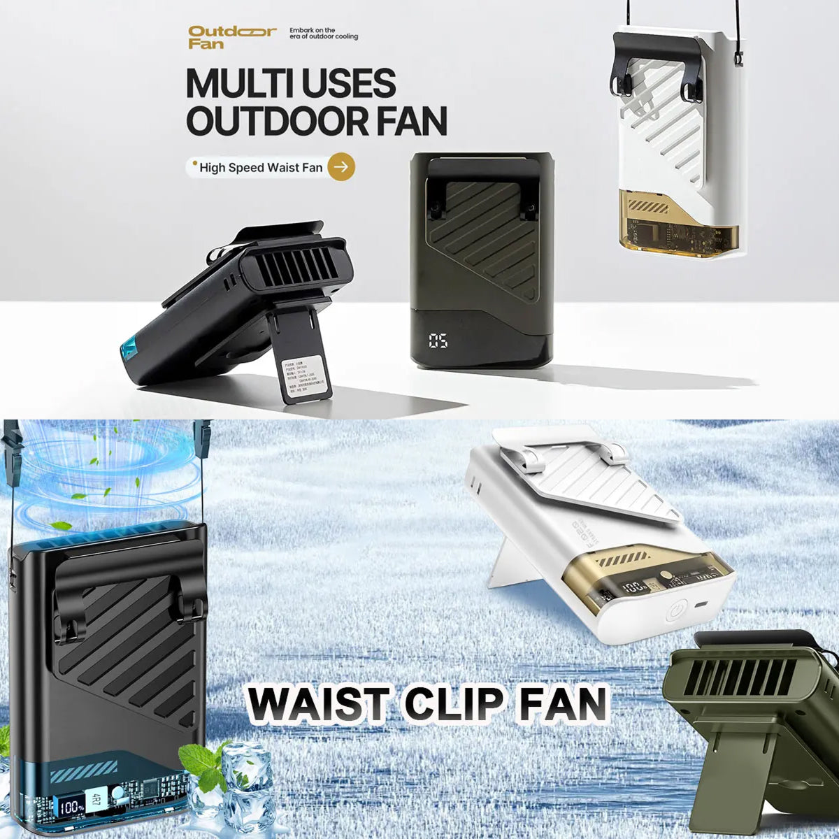 Compacte Draagbare Ventilator Met Kledingclip | Navando 