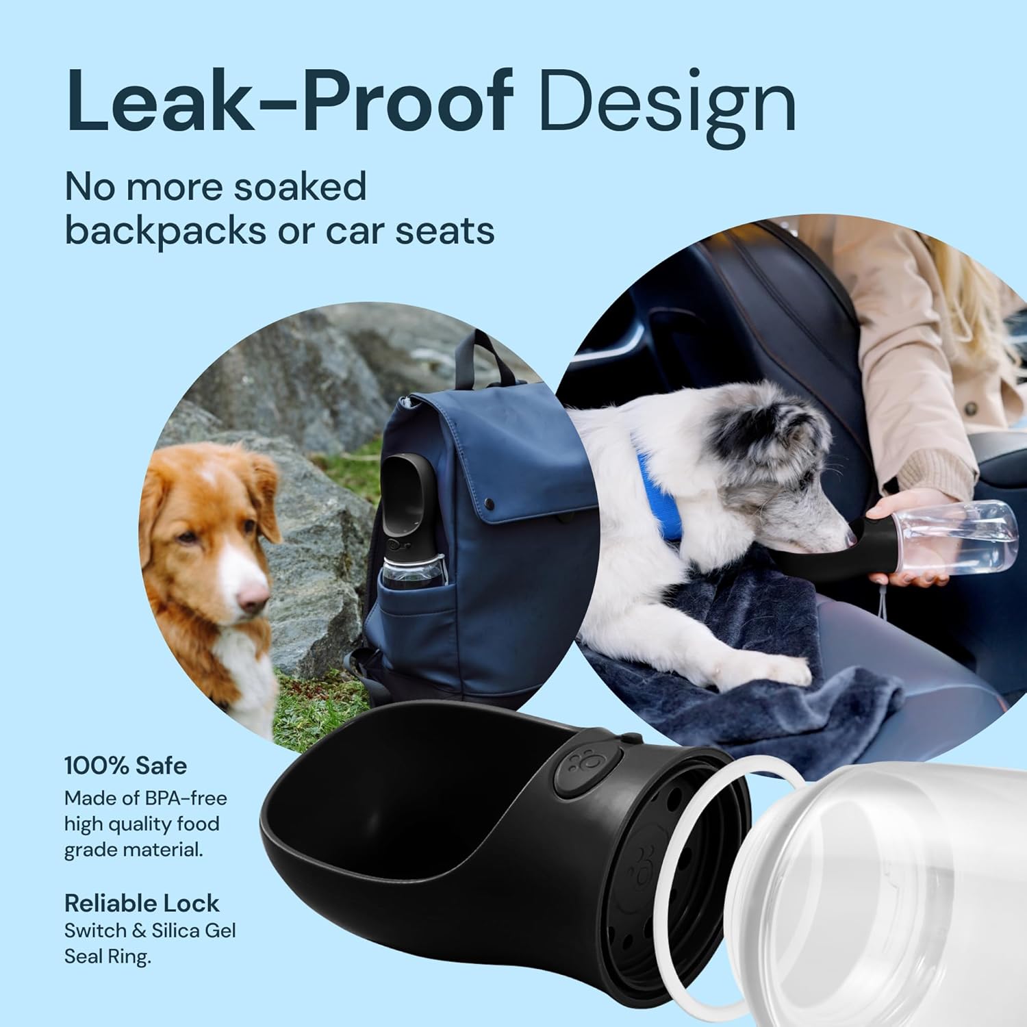 Compacte Honden Drinkfles | Navando 