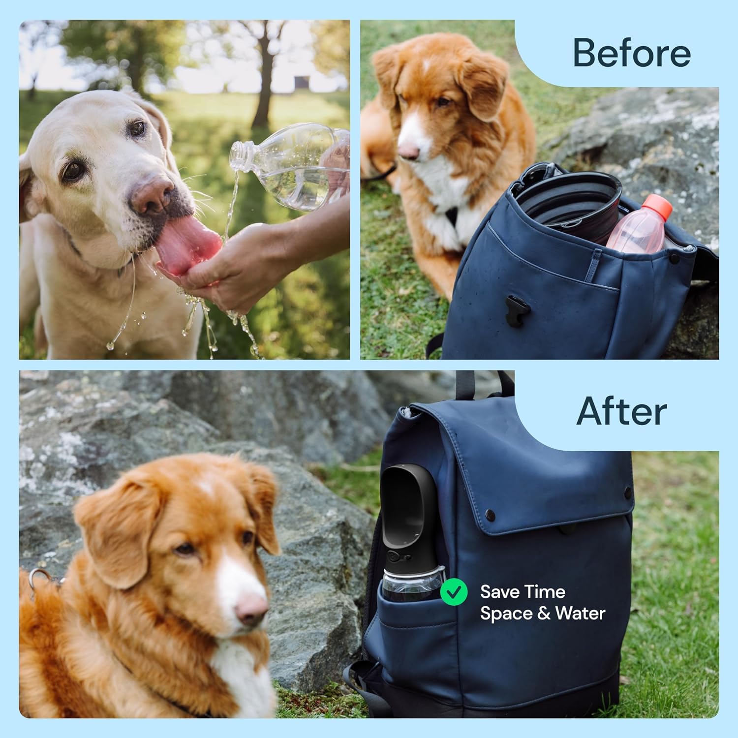 Compacte Honden Drinkfles | Navando 