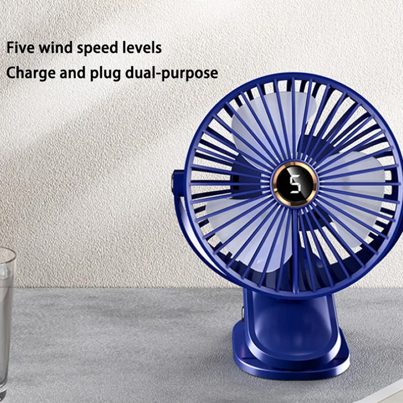 Compacte Oplaadbare Klemventilator | Navando 