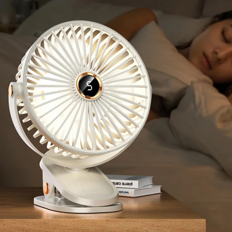 Compacte Oplaadbare Klemventilator | Navando 