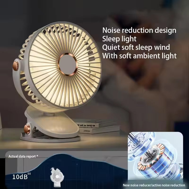 Compacte Oplaadbare Klemventilator | Navando 