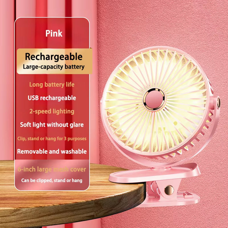 Compacte Oplaadbare Klemventilator | Navando 